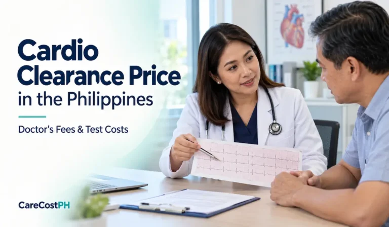 Cardiologist discussing ECG results with a patient during a cardio clearance consultation in the Philippines.