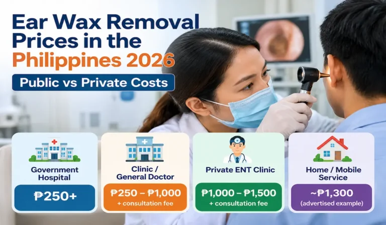ENT doctor examining a patient’s ear for professional ear wax removal in the Philippines