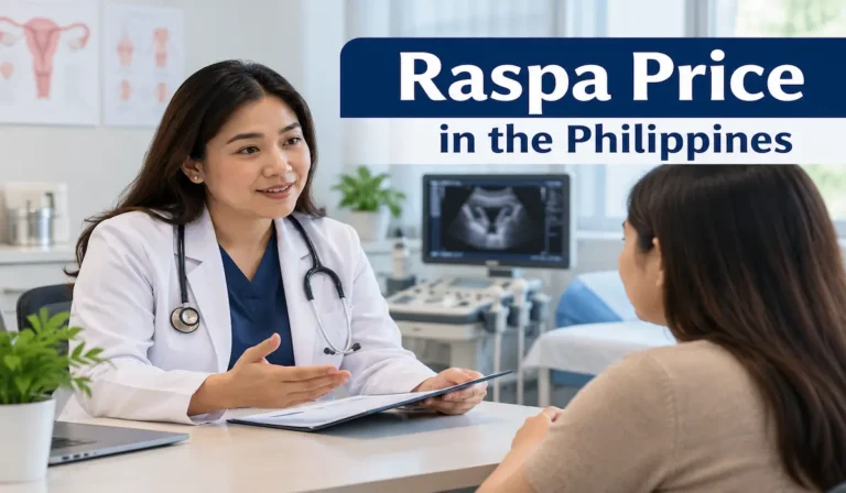 Female OB-GYN discussing the raspa (dilation and curettage) procedure with a patient during a consultation at a hospital in the Philippines.